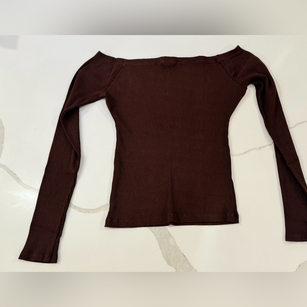 Madewell Stretch Off Shoulder LS top - Picture 5 of 5